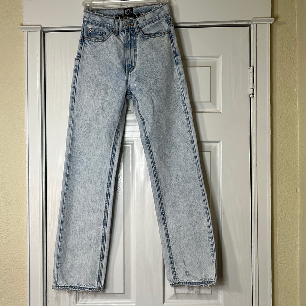 COPY - BDG light wash high rise straight jeans
